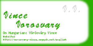 vince vorosvary business card